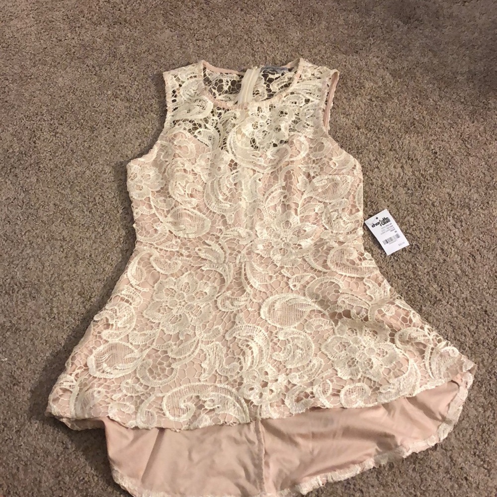 Tan lace top